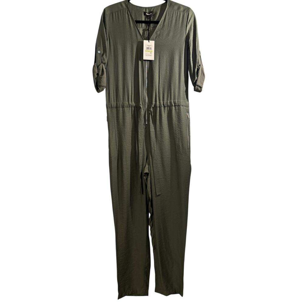 DKNY Size 4 NWT Olive Green Jumpsuit
